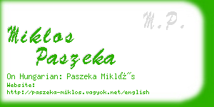 miklos paszeka business card